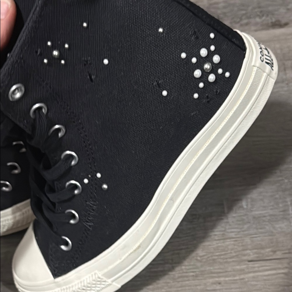 Converse Black and White High-Top Wedge - Picture 4 of 8